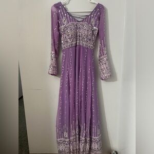 Gorgeous lavender embroidered Anarkali✨